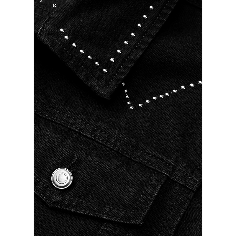 post malone x h-d studded horsepower slim fit denim vest